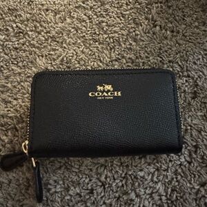 Coach Black Leather Change Purse